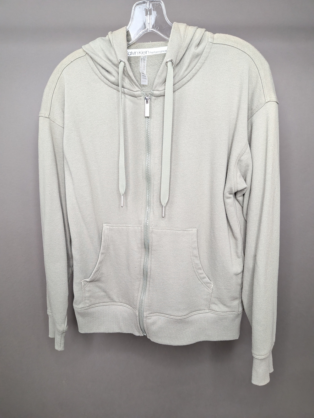 Calvin Klein Light Gray Zip Hoodie